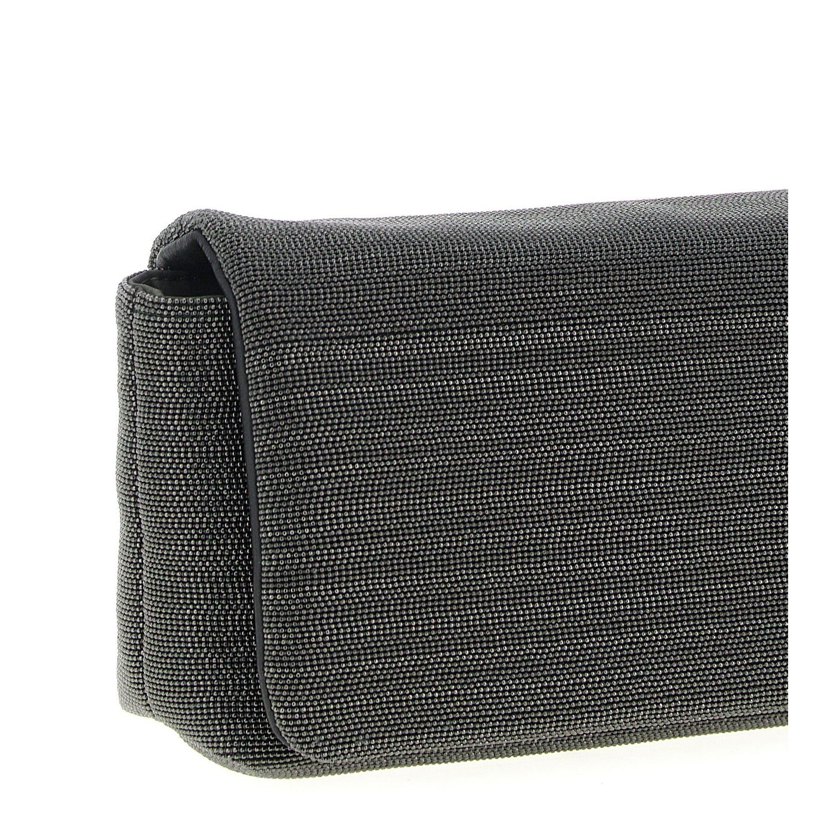 Brunello Cucinelli Black Leather Clutch Bag
