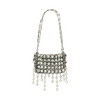 Paco Rabanne Silver Brass Shoulder Bag