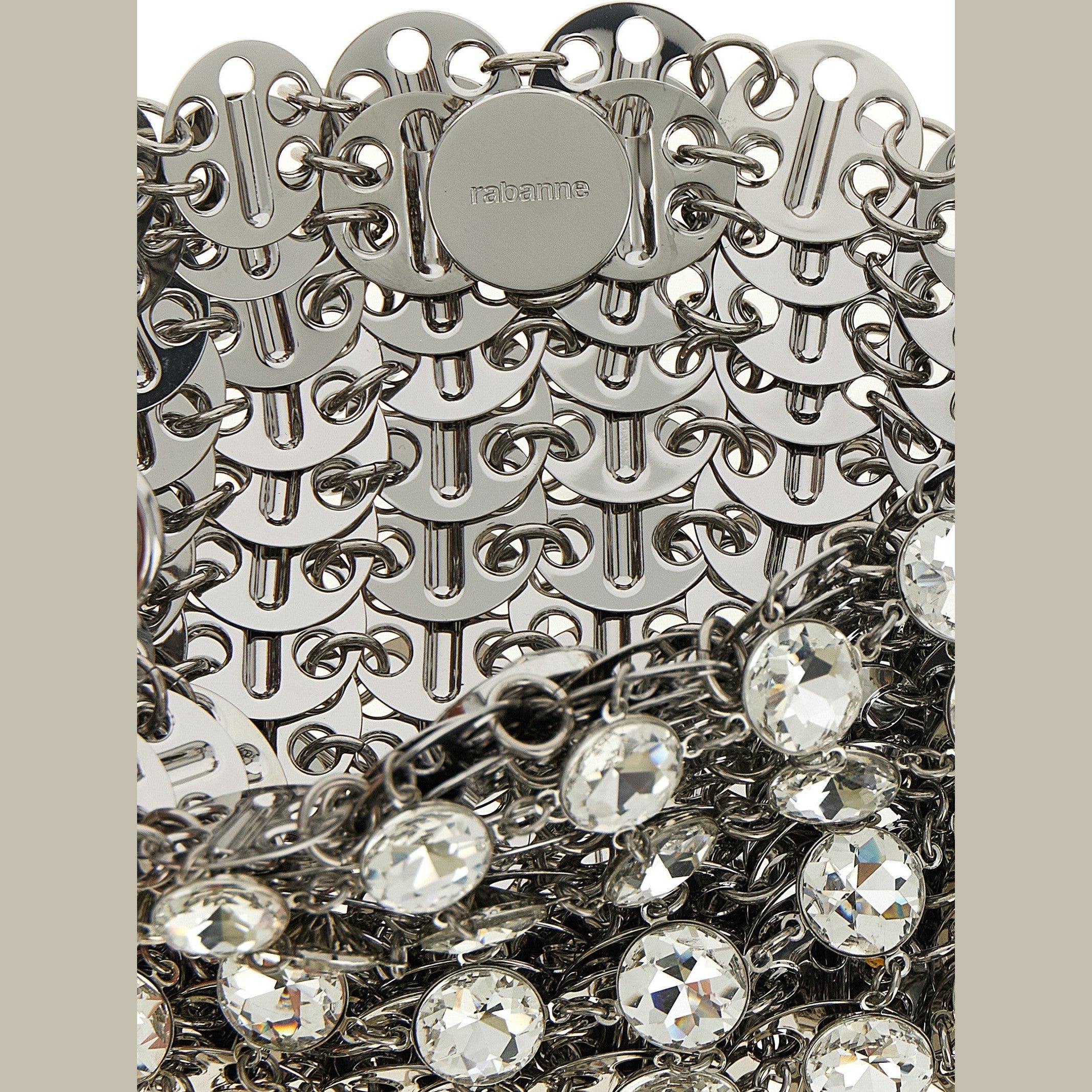 Paco Rabanne Silver Brass Shoulder Bag