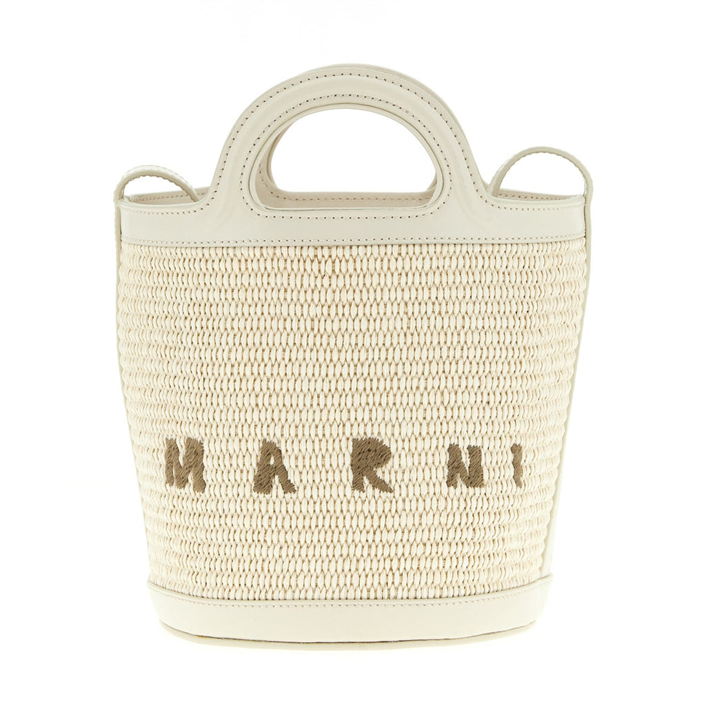 Marni White Cotton Handbag