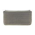 Brunello Cucinelli Silver Leather Clutch Bag