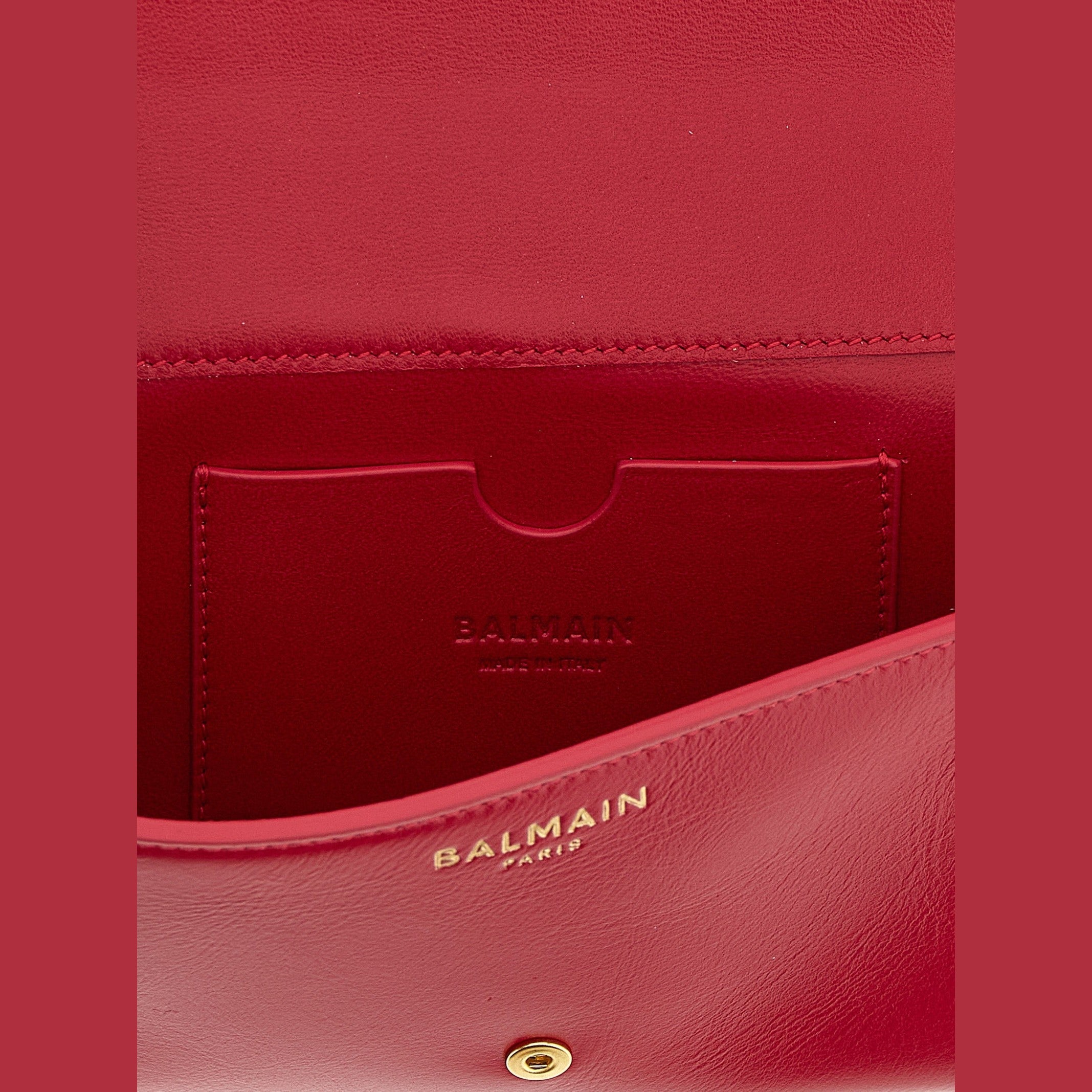Balmain Fuchsia Calfskin Cardholder