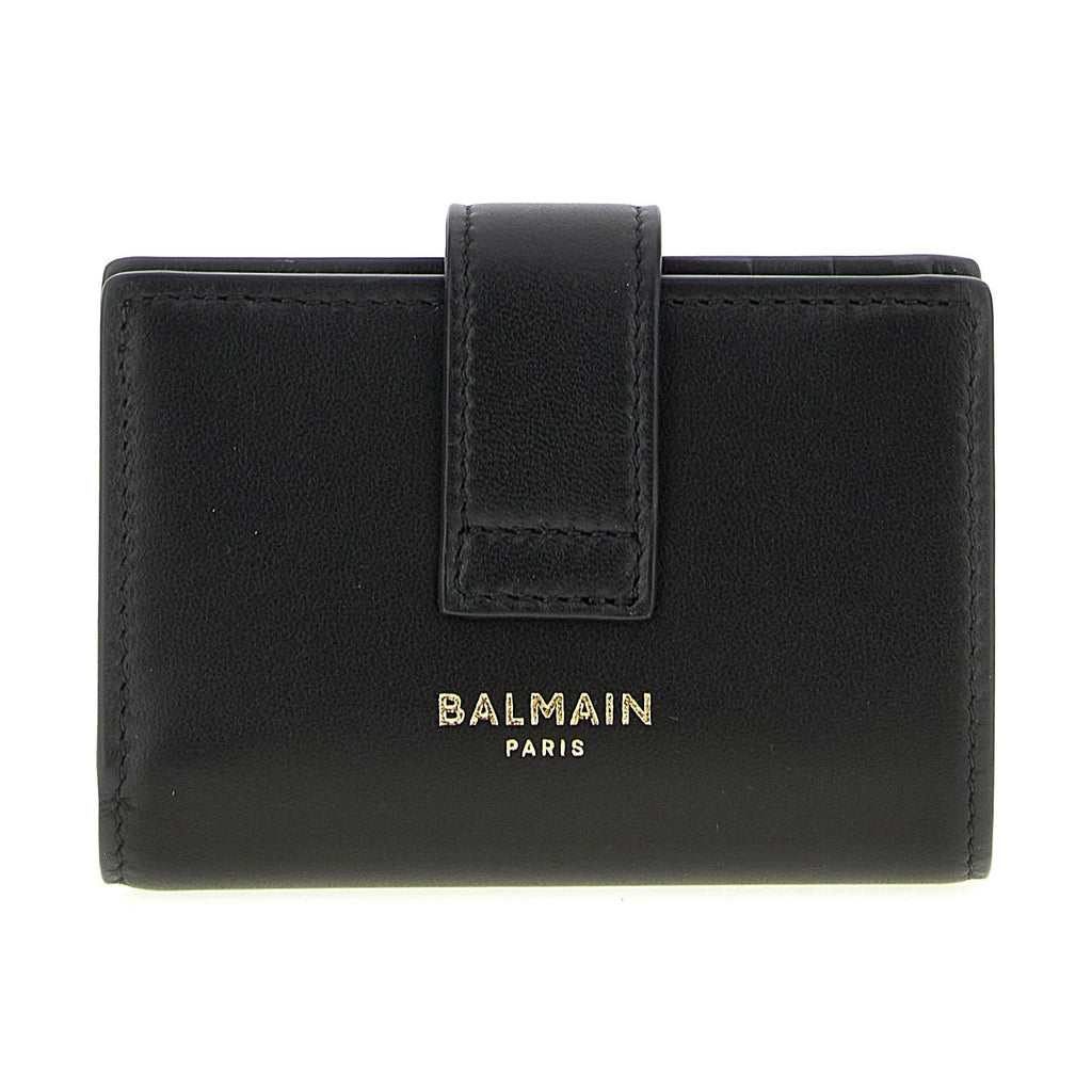 Balmain Black Lamb Leather Cardholder