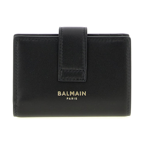 Balmain Black Lamb Leather Cardholder
