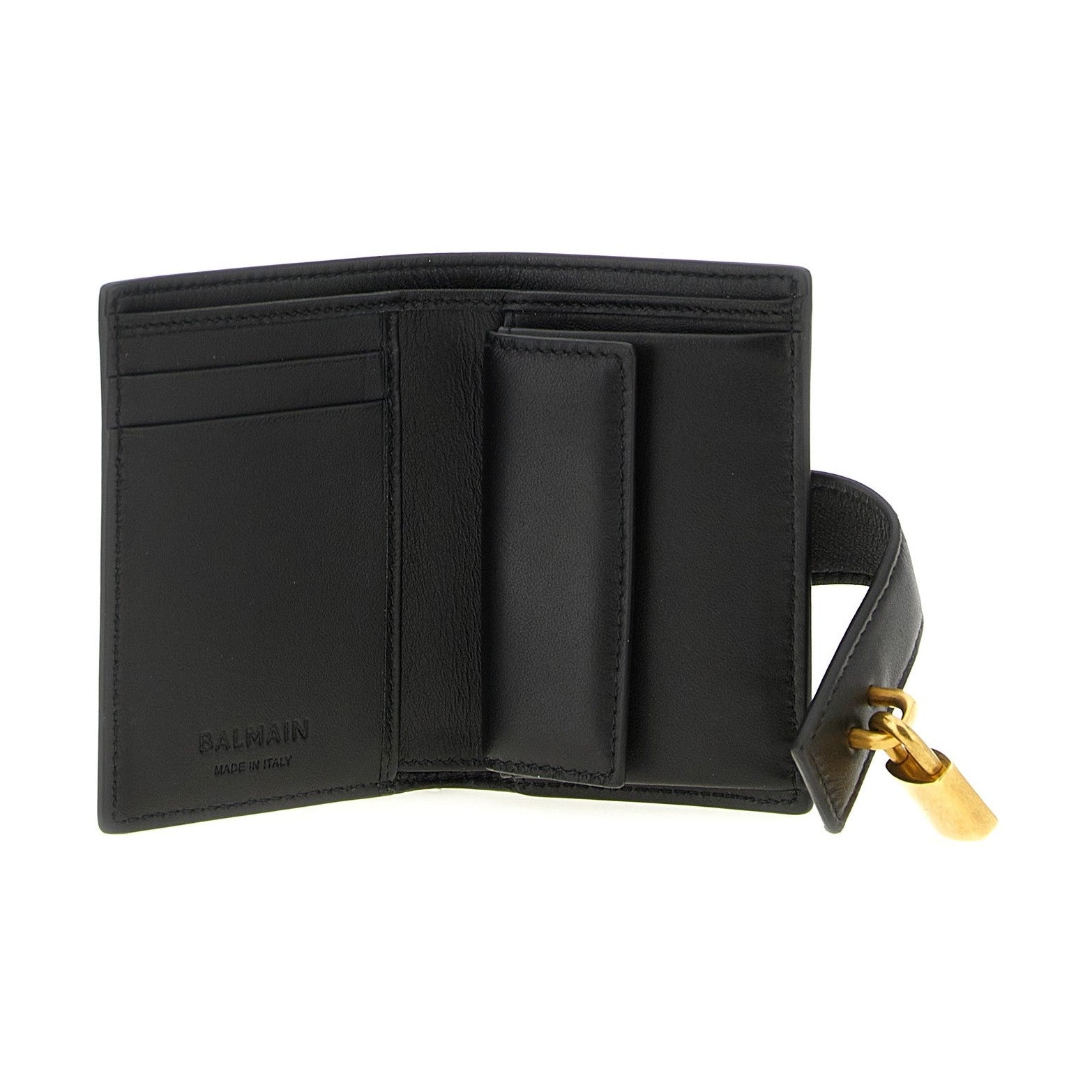 Balmain Black Lamb Leather Cardholder
