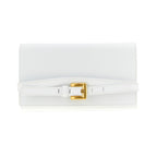 Balmain White Calfskin Cardholder