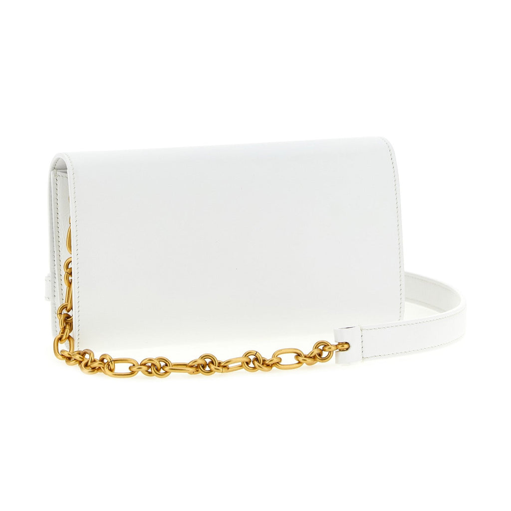 Balmain White Calfskin Cardholder