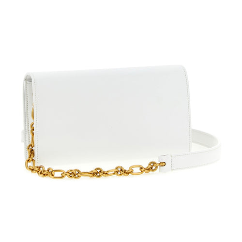 Balmain White Calfskin Cardholder