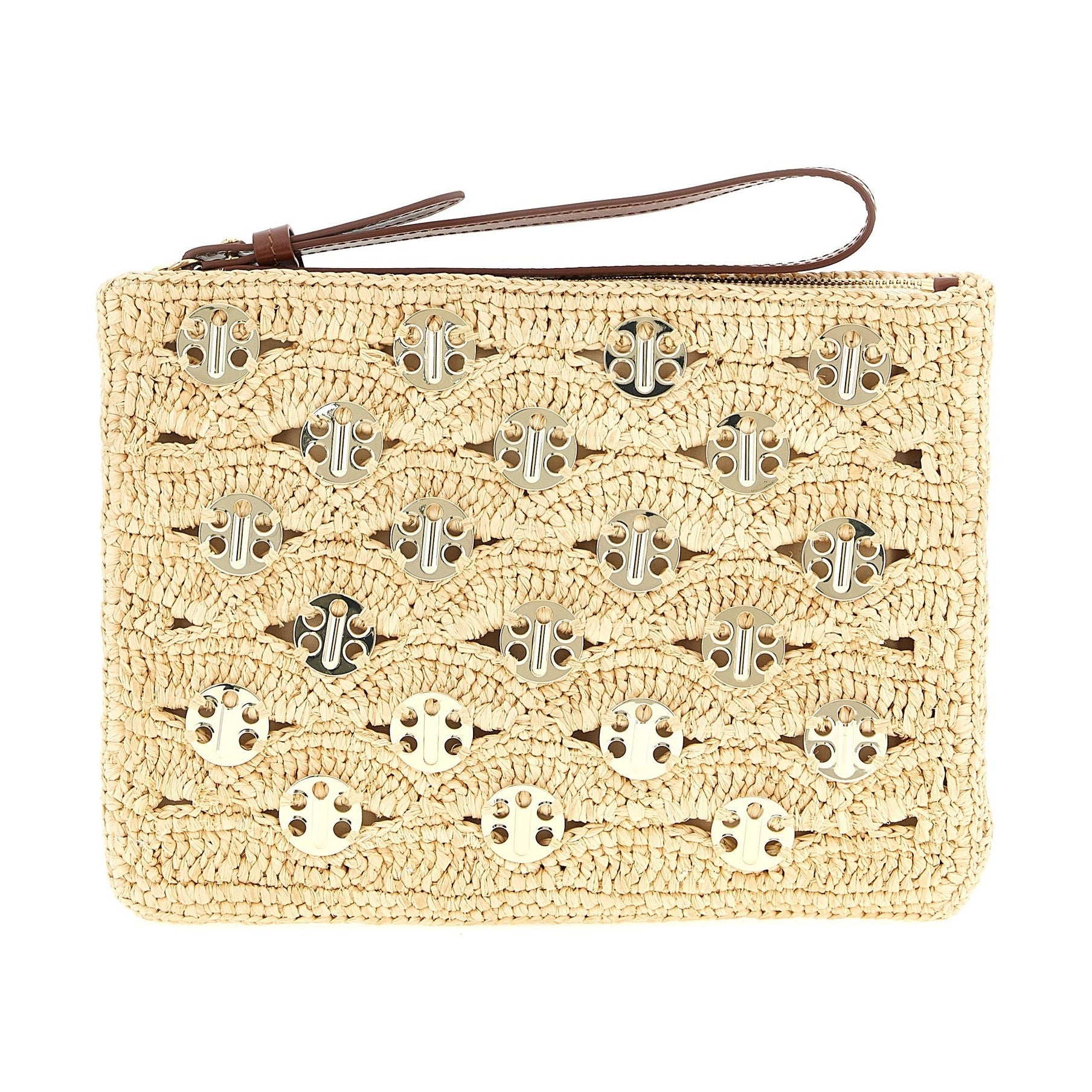 Paco Rabanne Beige Rayon Clutch Bag