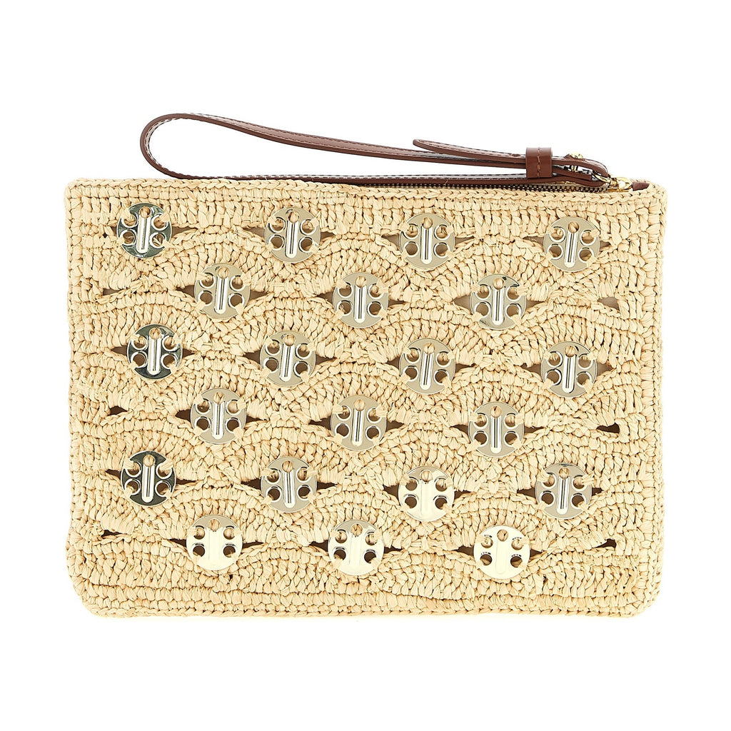 Paco Rabanne Beige Rayon Clutch Bag