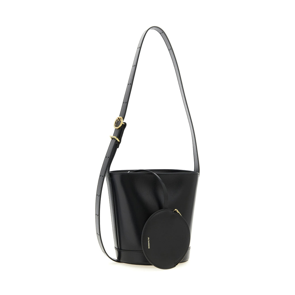 Jil Sander Black Calfskin Shoulder Bag
