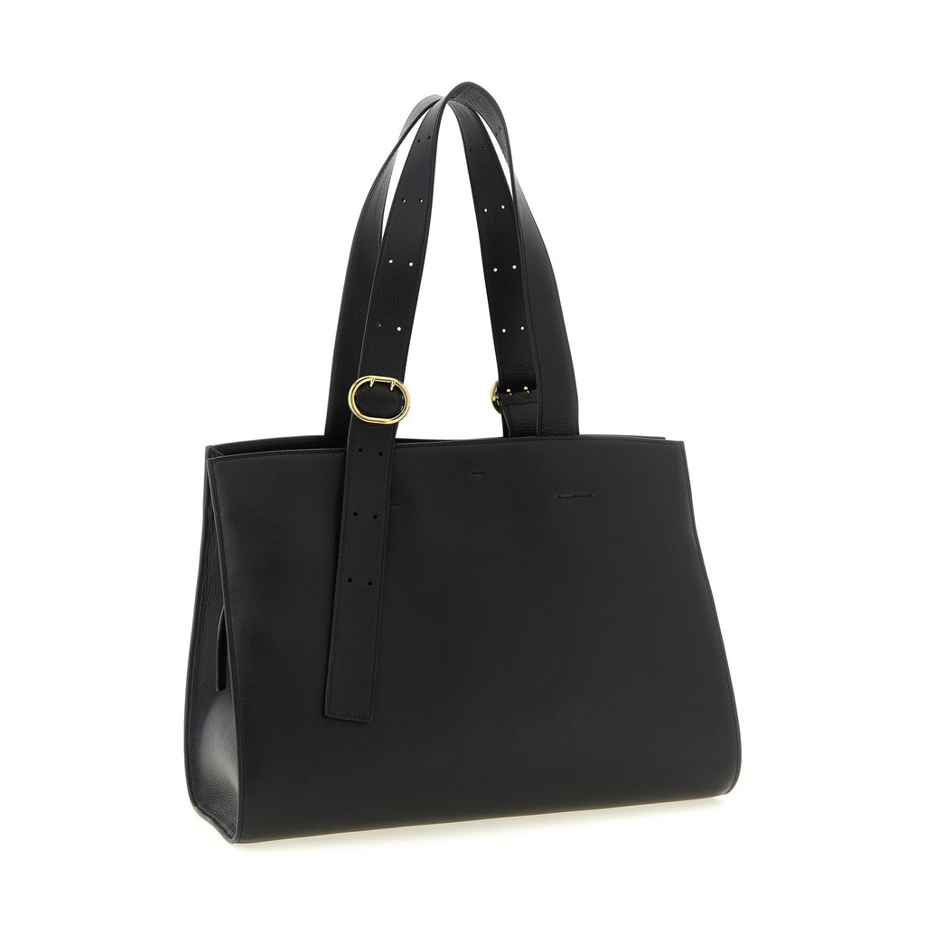 Jil Sander Black Calfskin Tote Bag