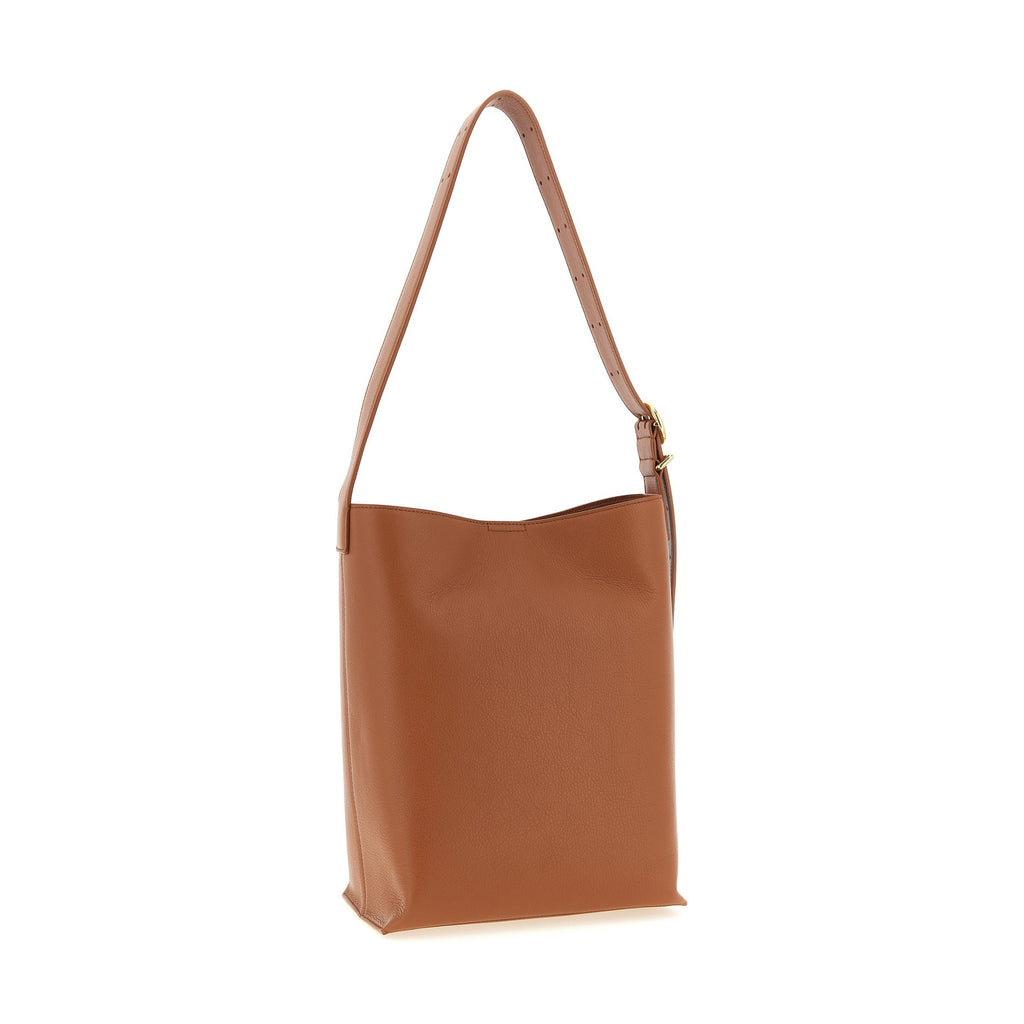 Jil Sander Brown Calfskin Shoulder Bag