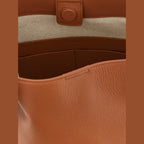 Jil Sander Brown Calfskin Shoulder Bag