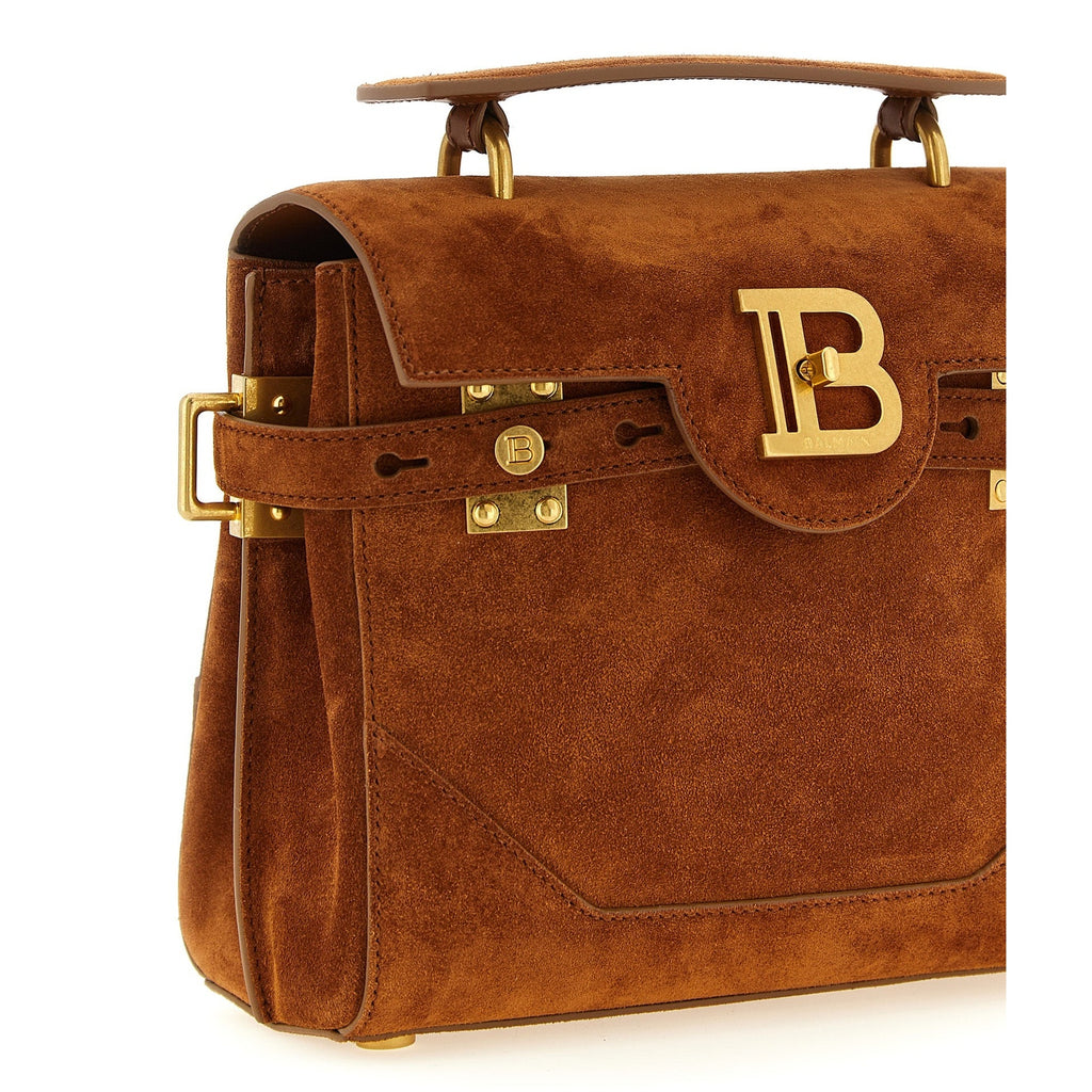 Balmain Brown Calfskin Handbag