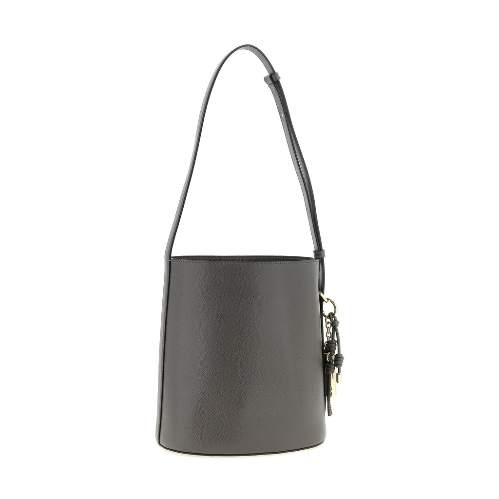 Furla Gray Calfskin Shoulder Bag