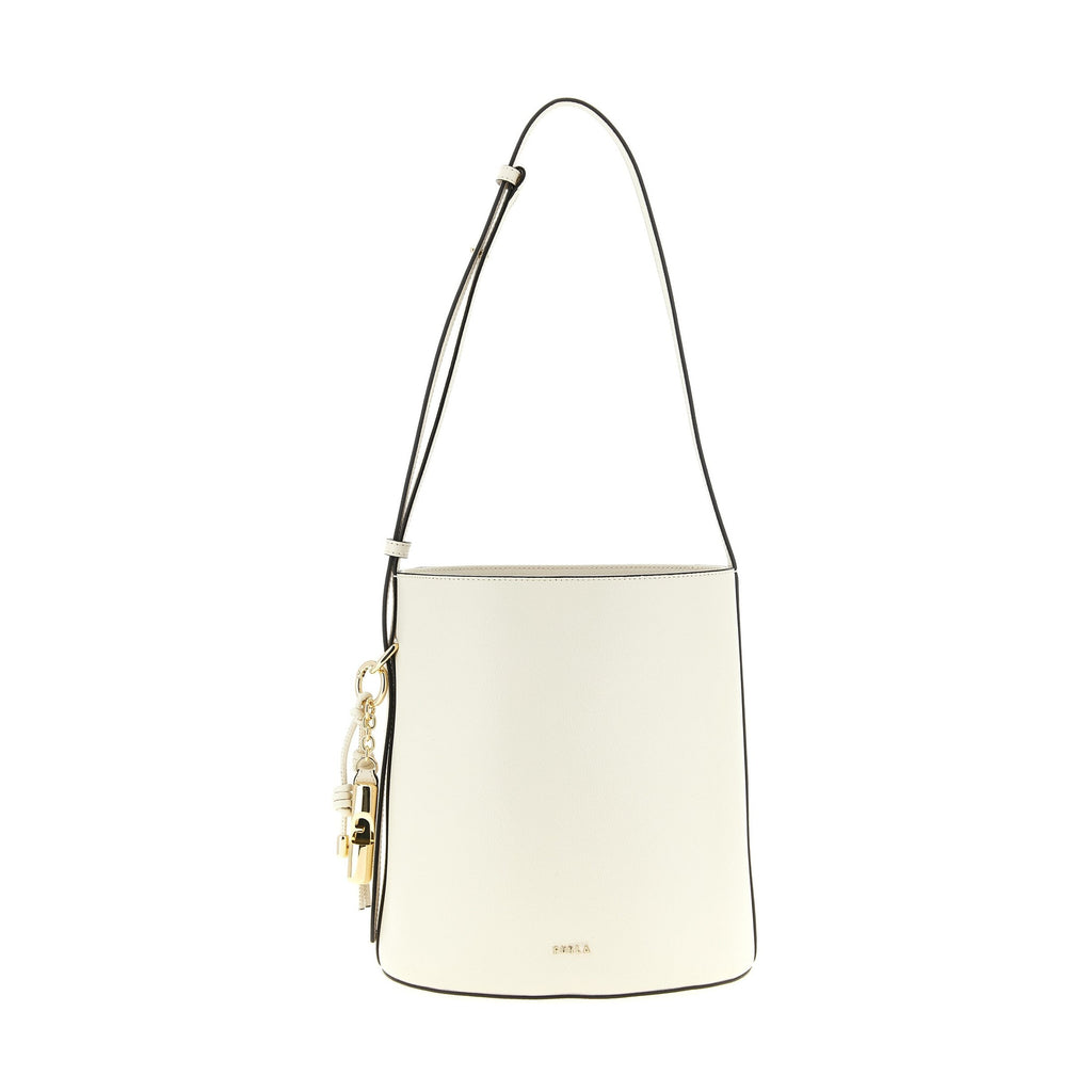 Furla White Calfskin Shoulder Bag