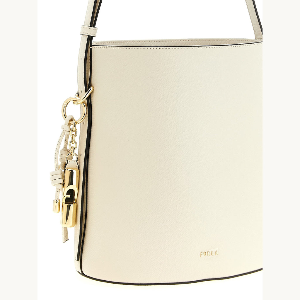 Furla White Calfskin Shoulder Bag