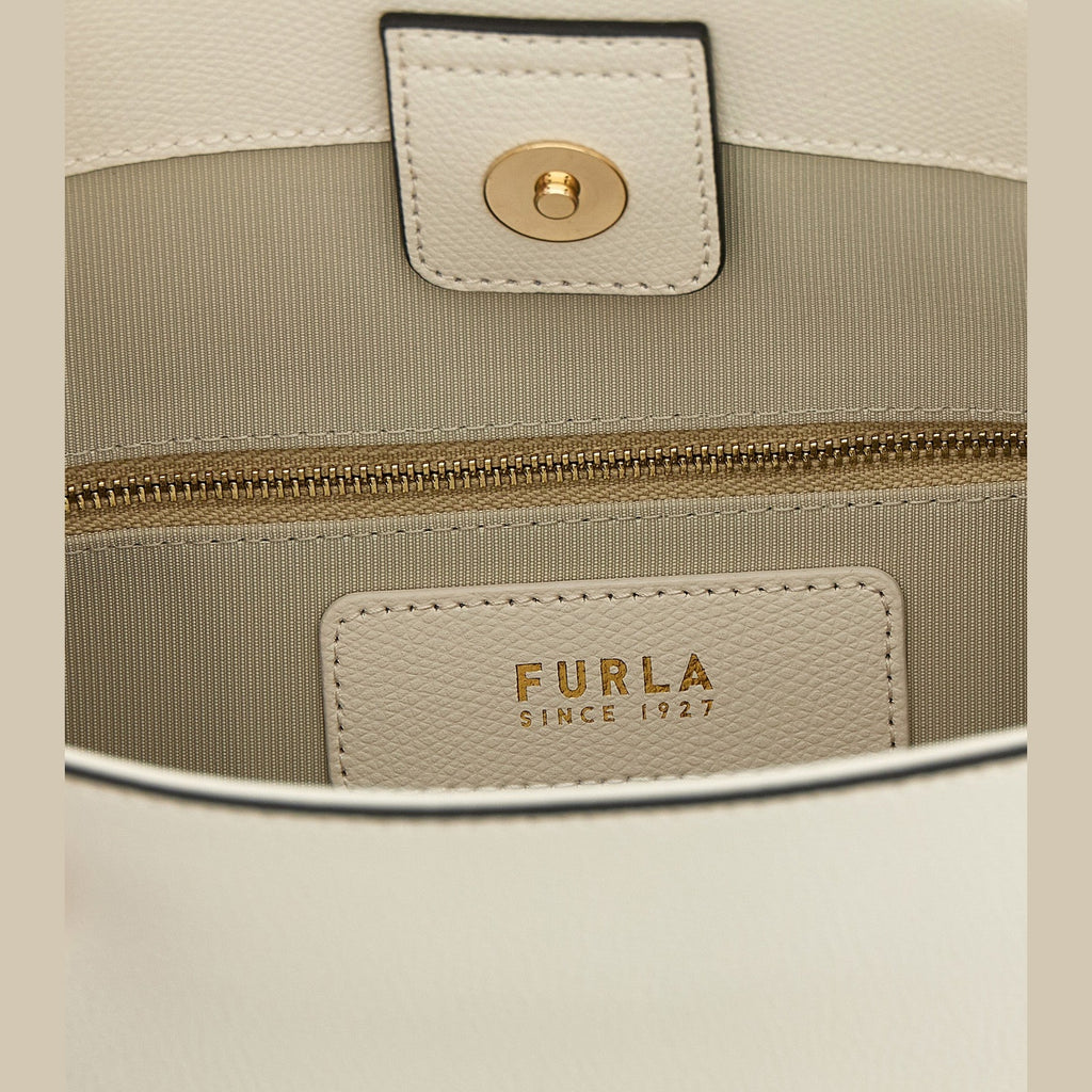 Furla White Calfskin Shoulder Bag