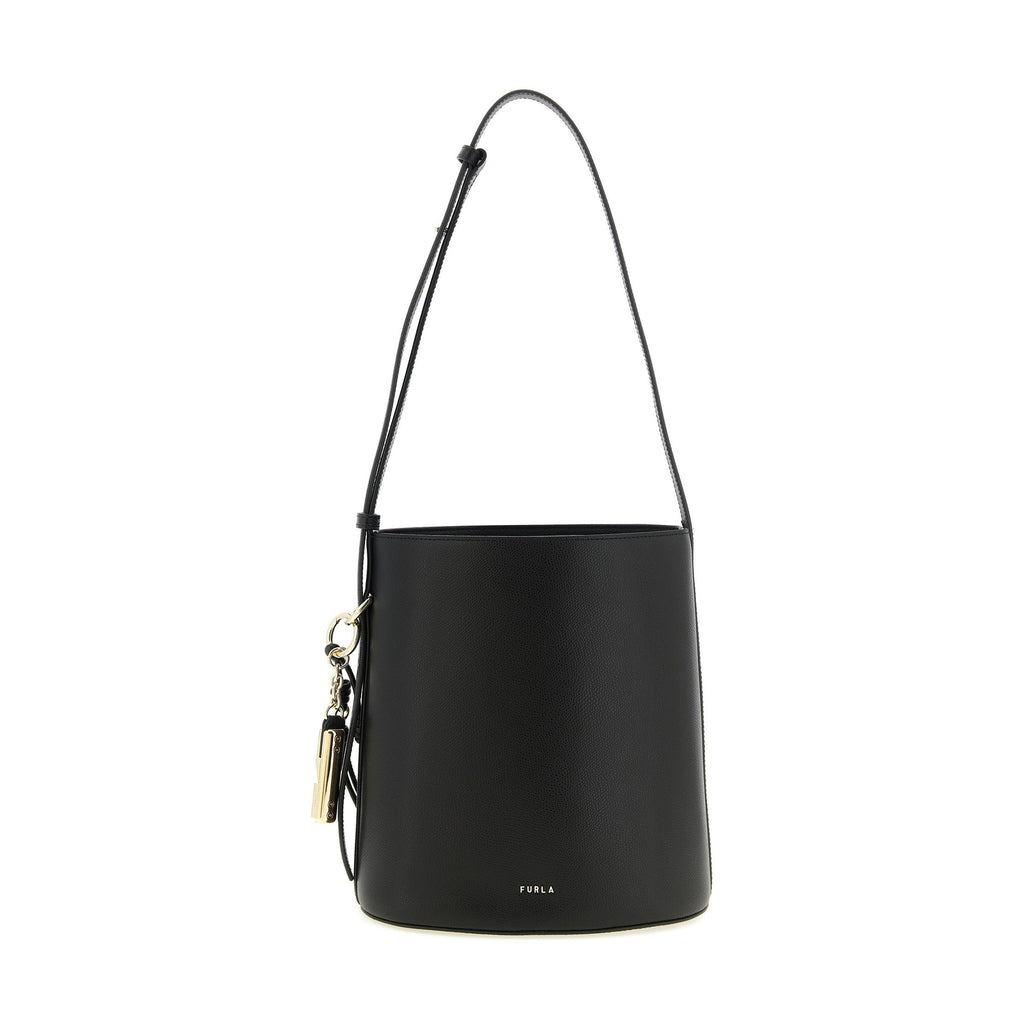 Furla Black Calfskin Shoulder Bag