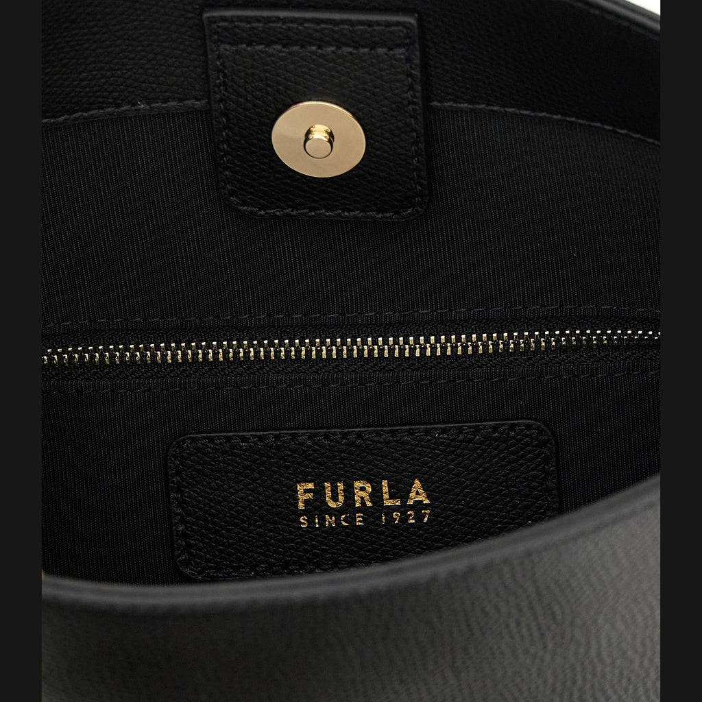 Furla Black Calfskin Shoulder Bag