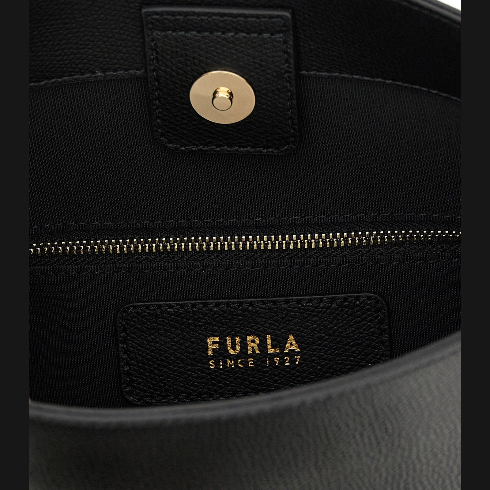 Furla Black Calfskin Shoulder Bag