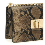 Furla Gray Goatskin Crossbody Bag