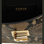 Furla Gray Goatskin Crossbody Bag