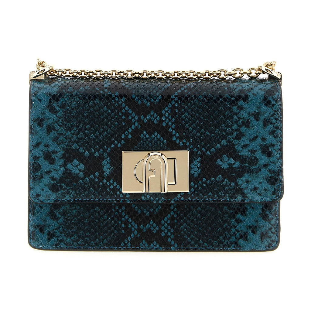 Furla Blue Goatskin Crossbody Bag