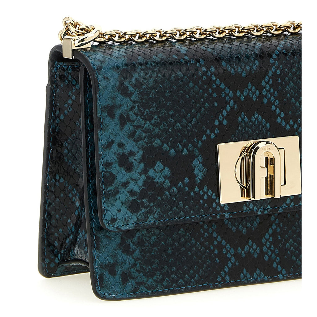 Furla Blue Goatskin Crossbody Bag
