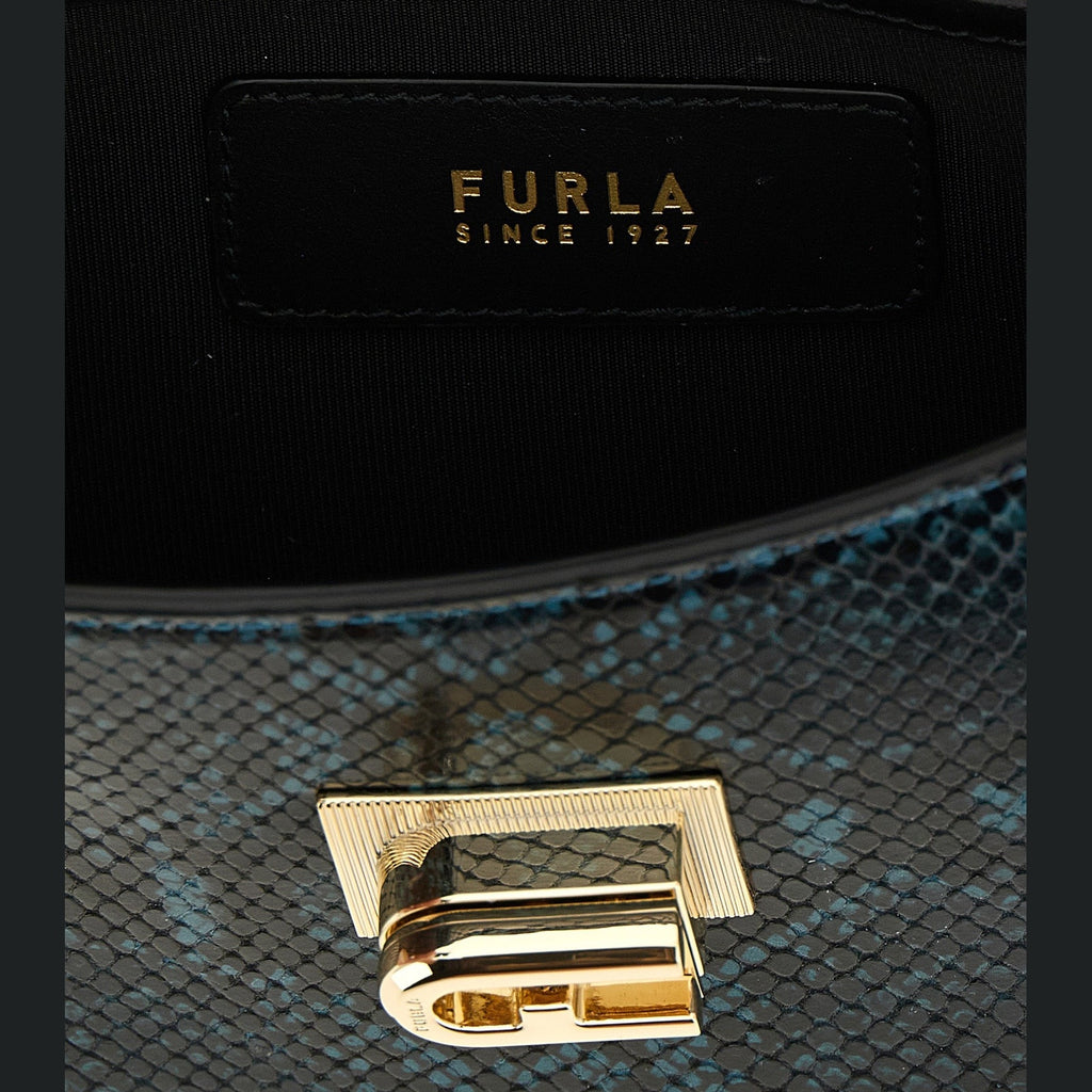 Furla Blue Goatskin Crossbody Bag