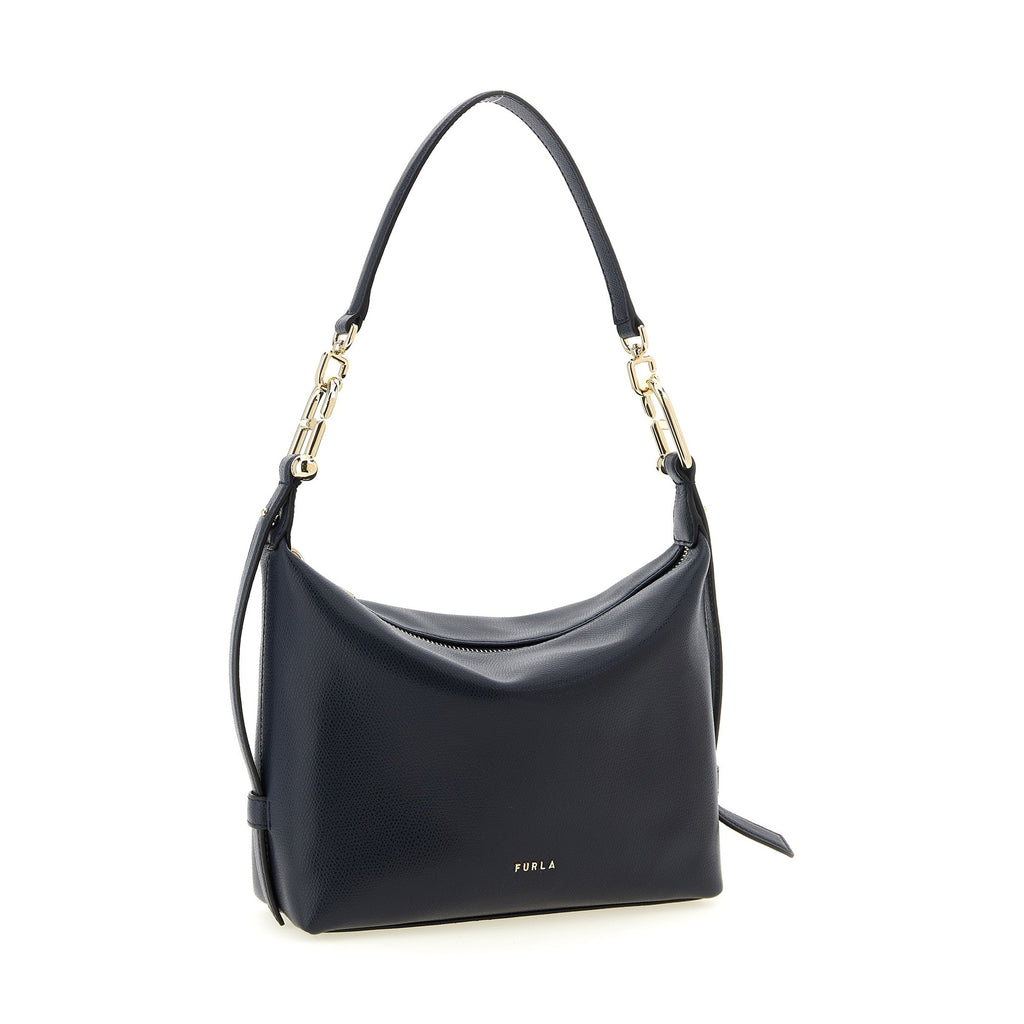 Furla Blue Calfskin Shoulder Bag
