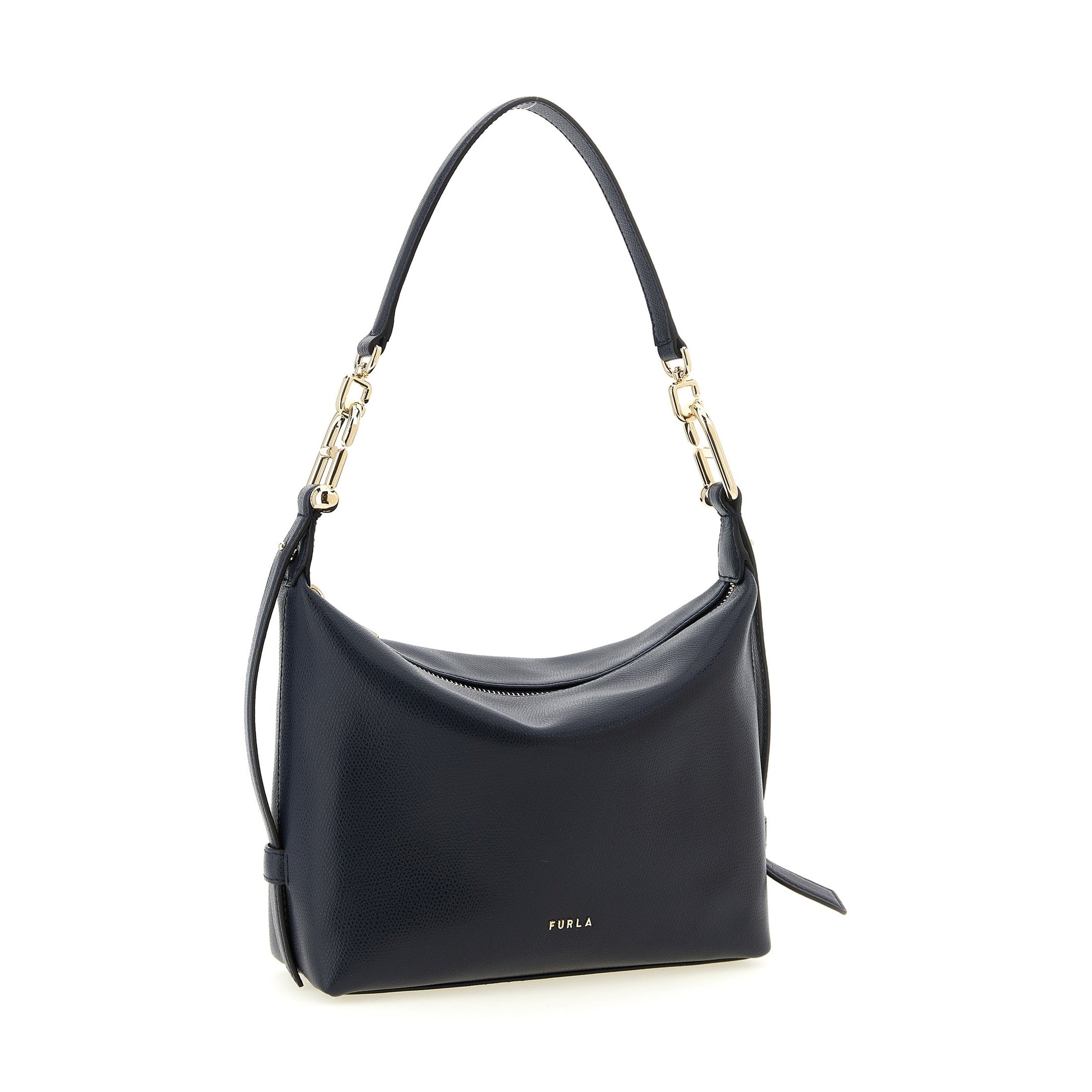 Furla Blue Calfskin Shoulder Bag