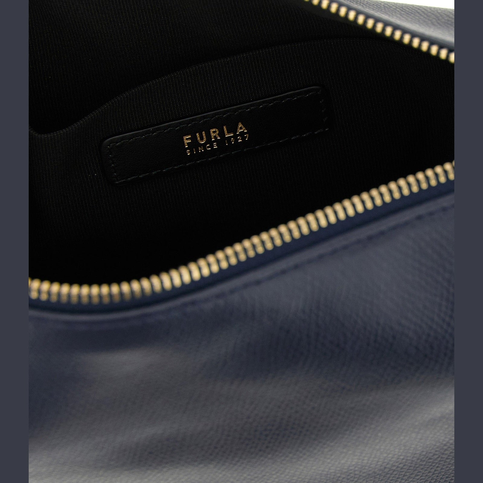 Furla Blue Calfskin Shoulder Bag