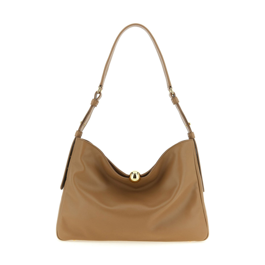 Furla Beige Calfskin Shoulder Bag