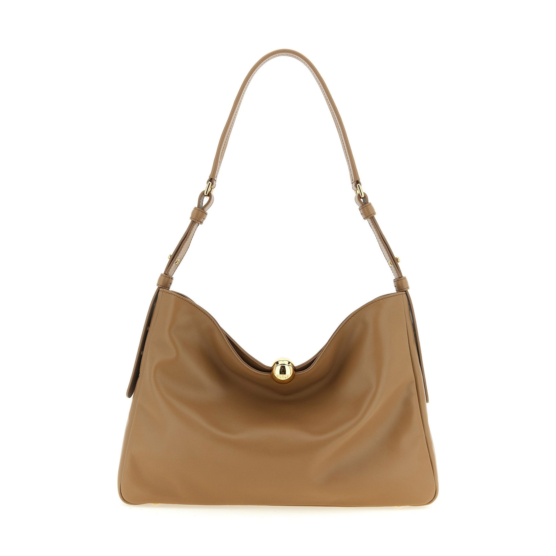 Furla Beige Calfskin Shoulder Bag