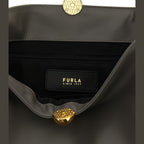 Furla Gray Calfskin Shoulder Bag