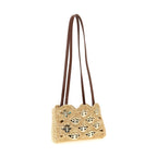 Paco Rabanne Beige Ramie Shoulder Bag