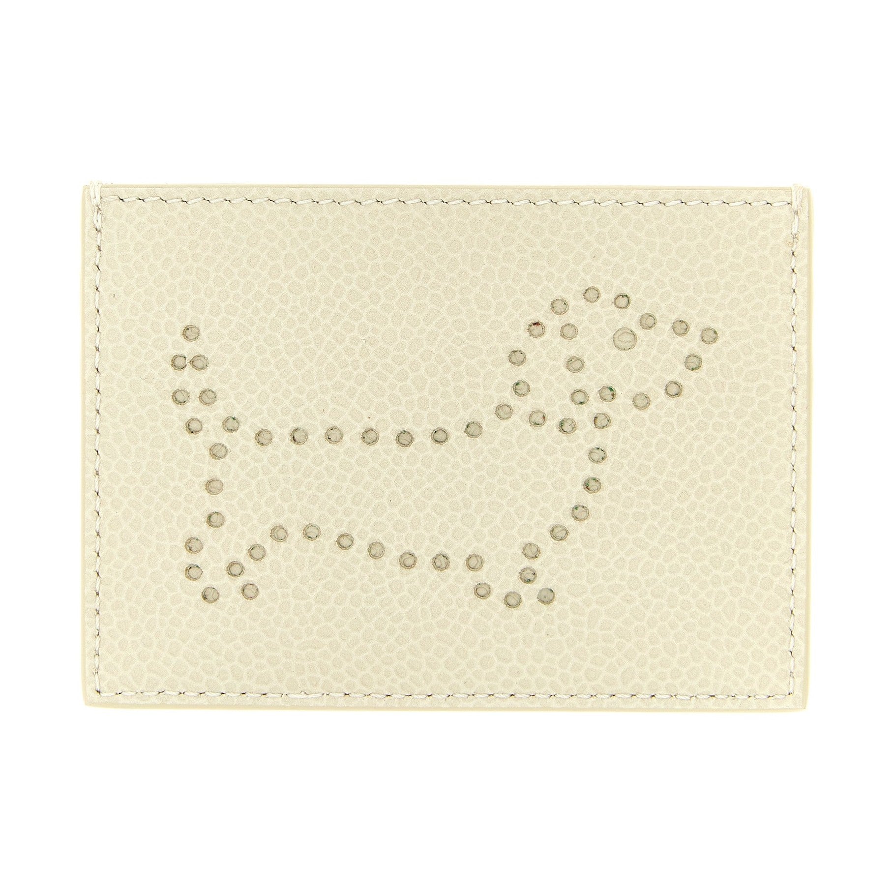 Thom Browne Beige Calfskin Cardholder