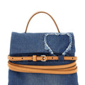 Moschino Blue Cotton Handbag