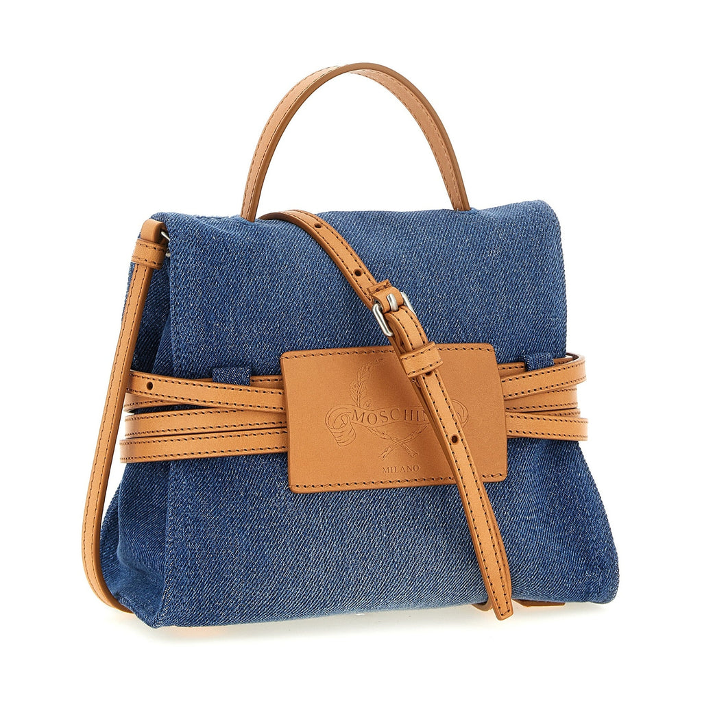 Moschino Blue Cotton Handbag