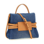 Moschino Blue Cotton Handbag