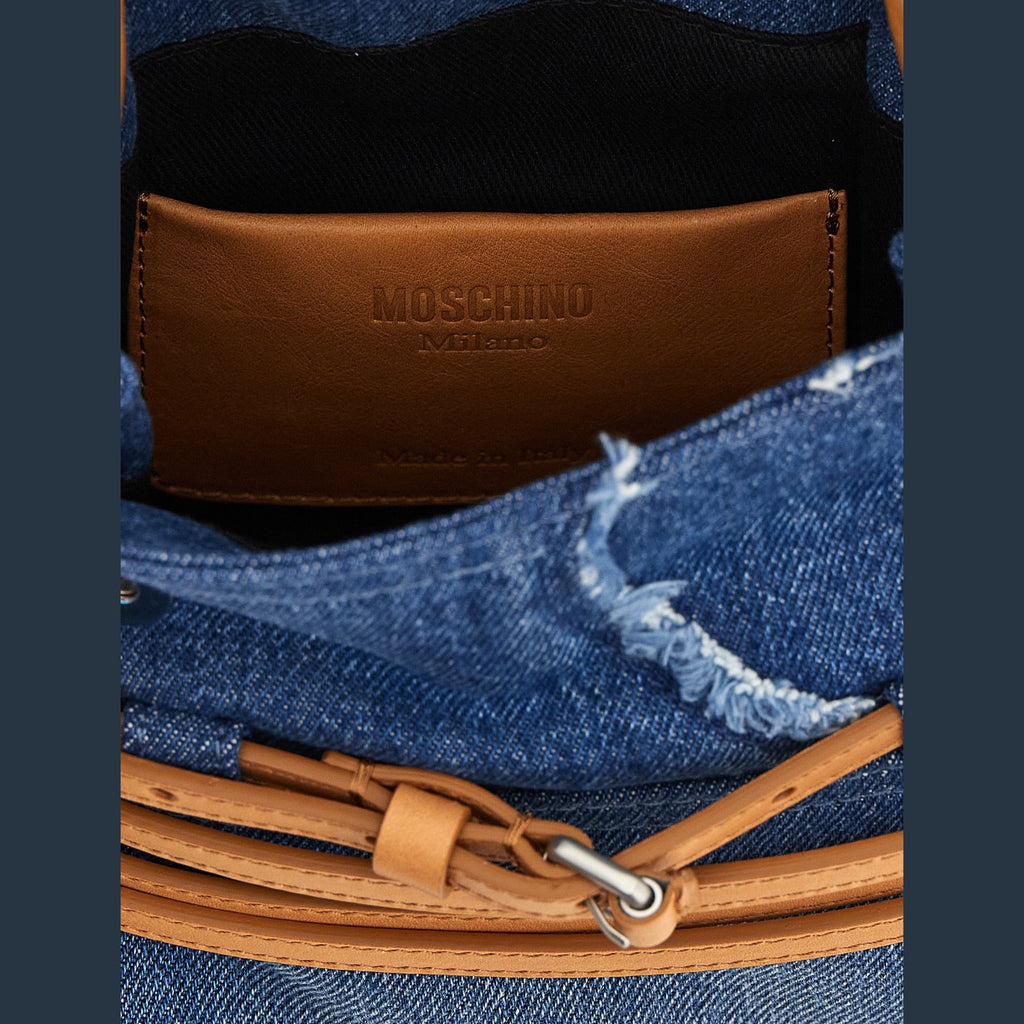 Moschino Blue Cotton Handbag