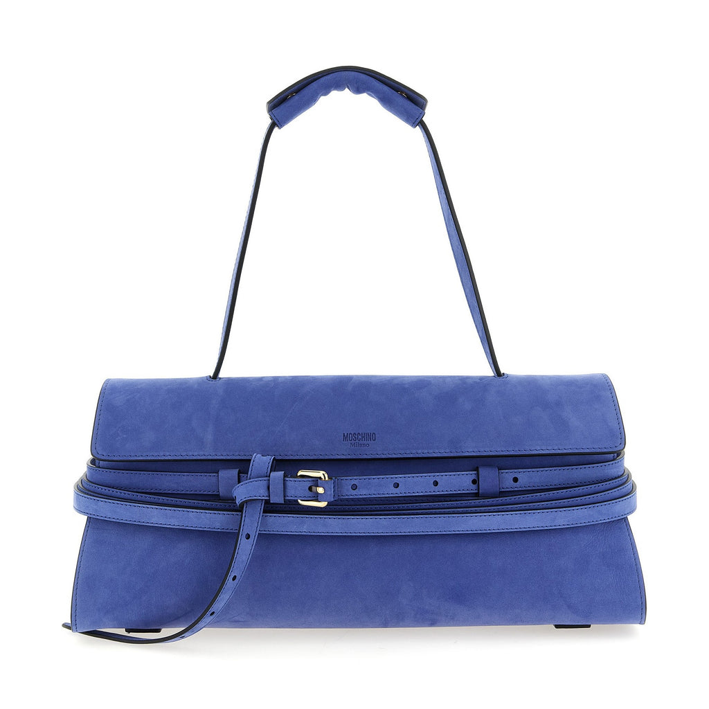 Moschino Blue Calfskin Shoulder Bag