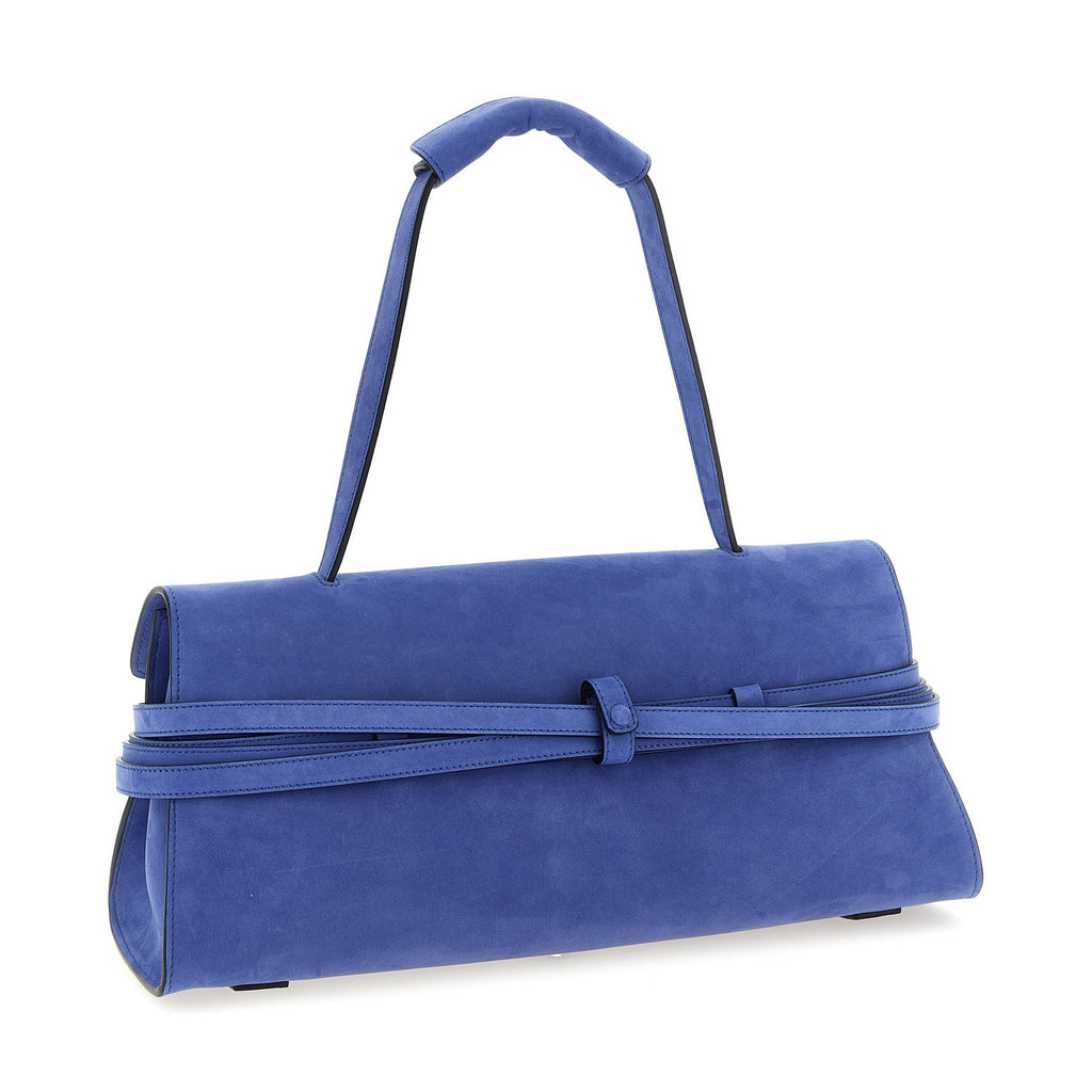 Moschino Blue Calfskin Shoulder Bag
