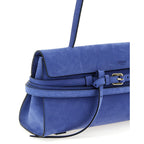Moschino Blue Calfskin Shoulder Bag