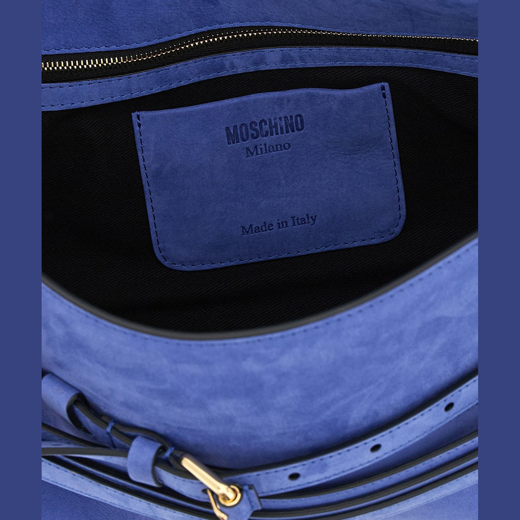 Moschino Blue Calfskin Shoulder Bag