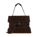 Moschino Brown Calfskin Shoulder Bag