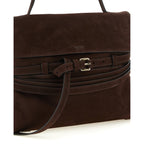 Moschino Brown Calfskin Shoulder Bag