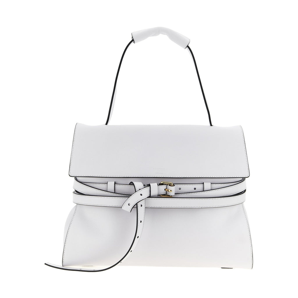Moschino White Napa Leather / Calf Bos Taurus Shoulder Bag